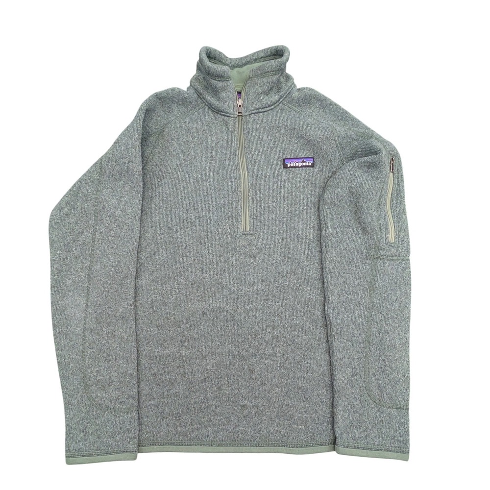 Patagonia‎ Better Sweater 1/4 Zip Fleece Pullover Sage Green Womens Small S